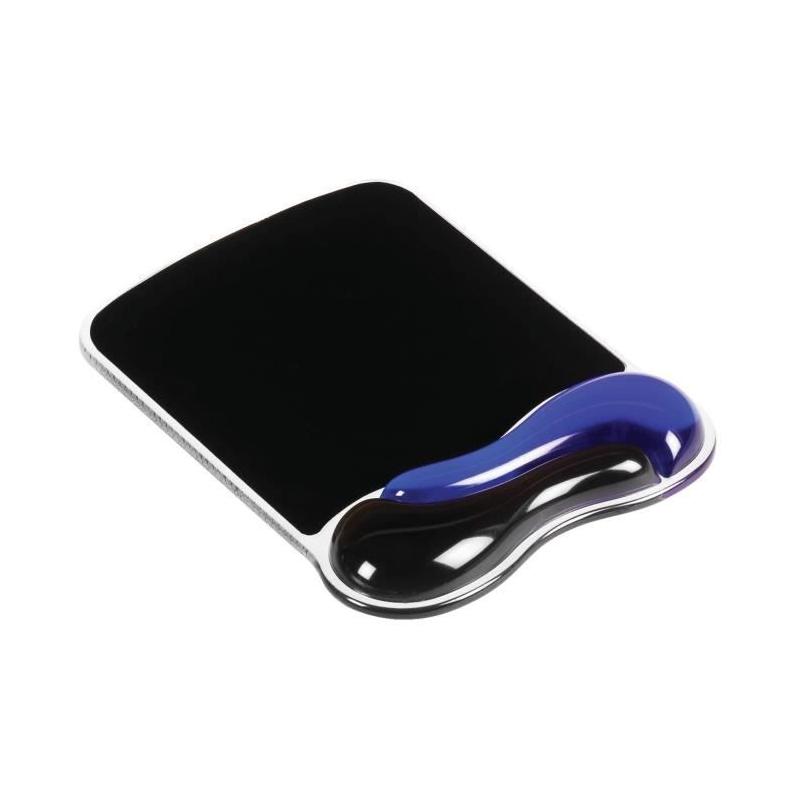 Tapis de souris Kensington avec repose-poignet Duo gel, Noir et bleu