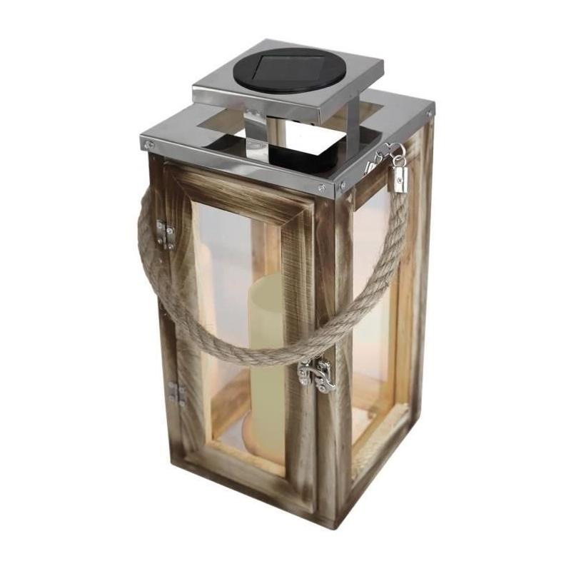 Lanterne solaire LUMISKY OAKY - Effet bougie LED - Catégorie KIOSQUE