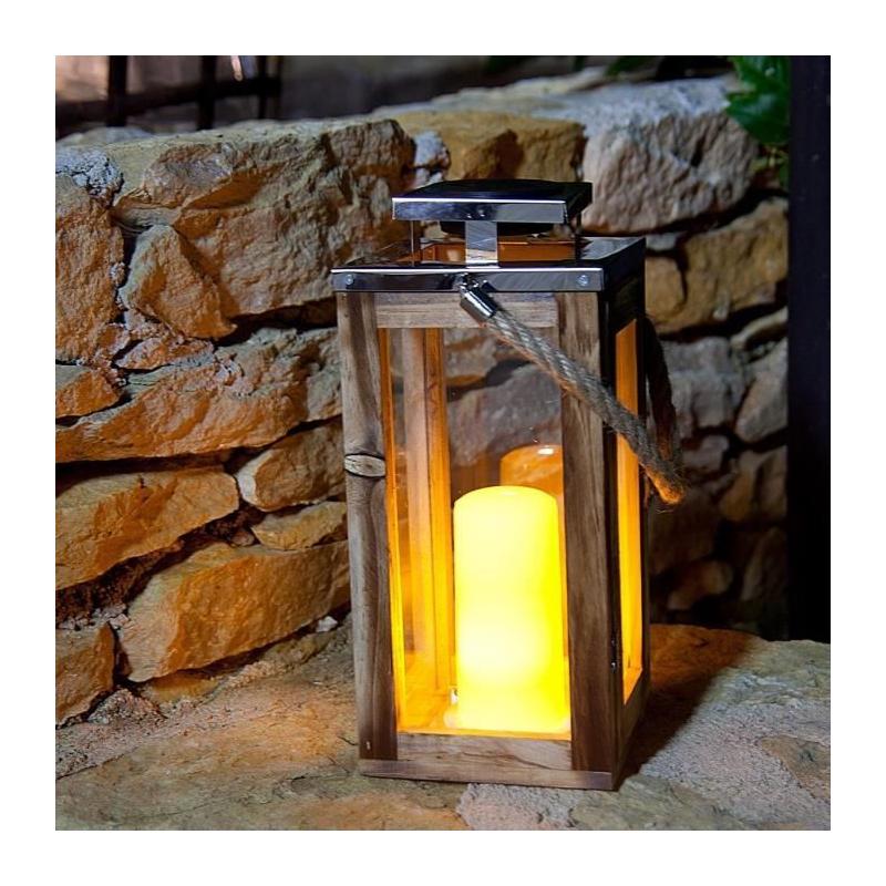Lanterne solaire LUMISKY OAKY - Effet bougie LED - Catégorie KIOSQUE