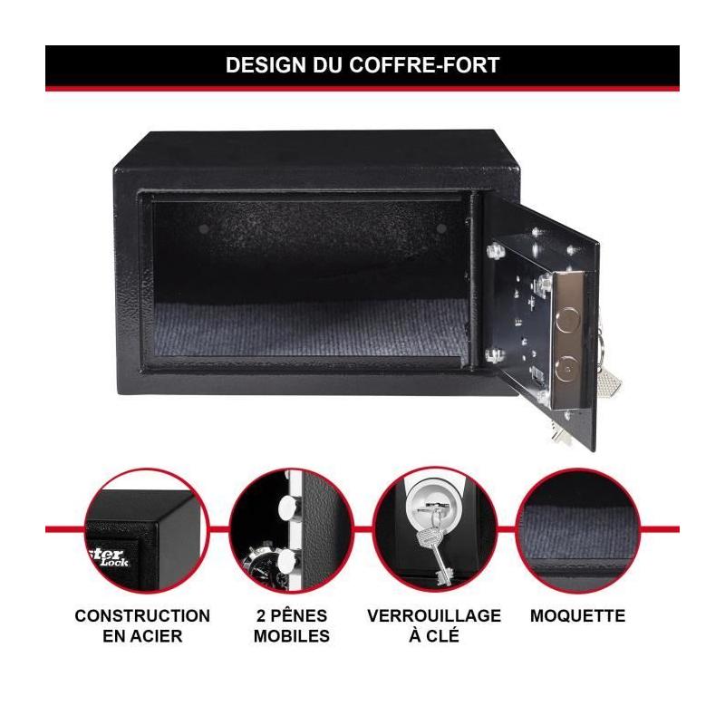 Coffre-fort à clé Master Lock X031ML - Noir - Protection pour objets de valeur