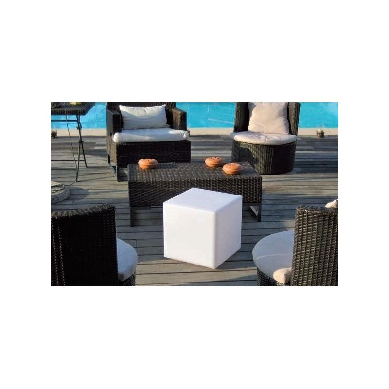 Lumisky Carry W40: Cube lumineux filaire pour extérieur LED - Blanc