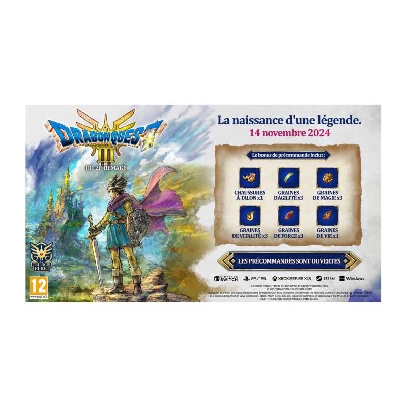 Dragon Quest III Hd-2d Remake - Jeu Nintendo Switch | Dimensions compactes