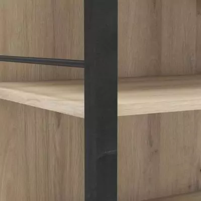 Kit dressing placard extensible RIGA Chene Kronberg / Noir mat - 179 x 47,9 x 207,5 cm