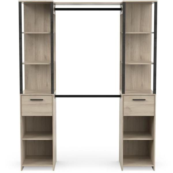 Kit dressing - GARY - Chene Kronberg / Noir mat - 159,8 x 49,5 x 200,3 cm - DEMEYERE