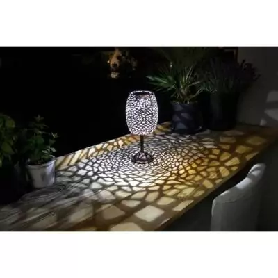 Élégante lanterne solaire en métal cuivré - GALIX G2003 - 35cm