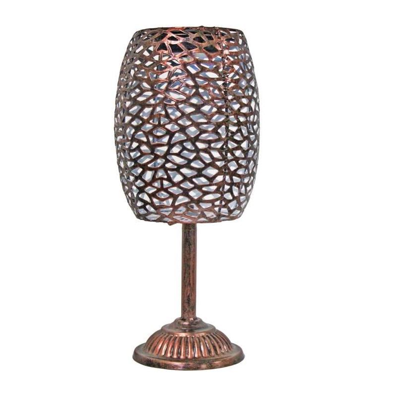 Élégante lanterne solaire en métal cuivré - GALIX G2003 - 35cm