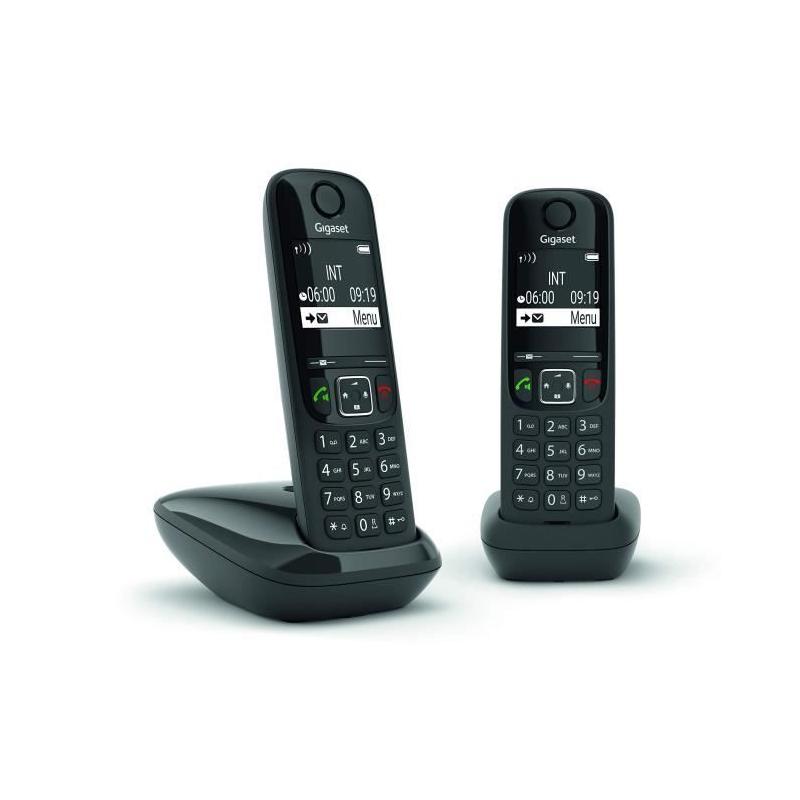 Téléphone Fixe AS690 Duo Noir - Complet et Pratique