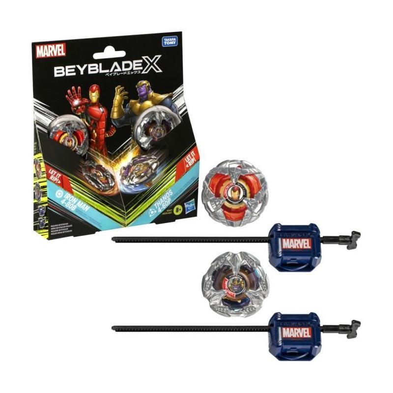 Pack Beyblade X: Iron Man vs. Thanos - Jeu Marvel pour 8 ans