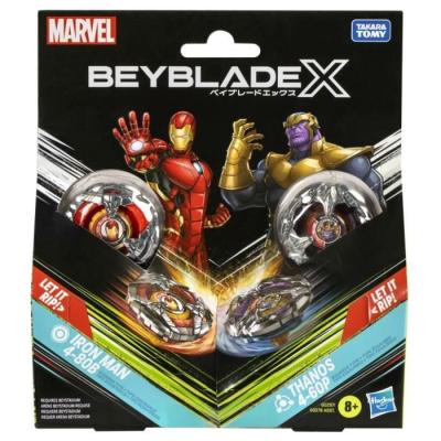 Pack Beyblade X: Iron Man vs. Thanos - Jeu Marvel pour 8 ans