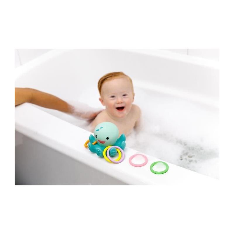 Jouet de bain lumineux pour bébé - Pieuvre avec anneaux