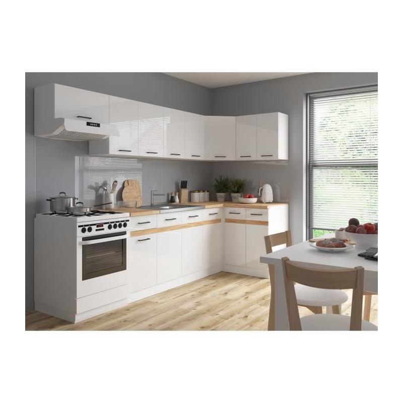 Meuble bas four 60 cm JUNONA - Blanc brillant - Compact et moderne