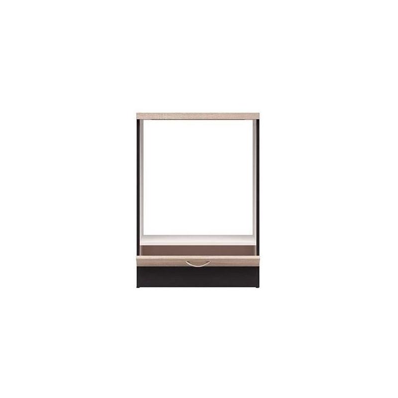 Découvrez le Meuble bas four JUNONA 60 cm avec plan de travail - Chêne Sonoma. Parfait pour votre cuisine, livré dans un colis p