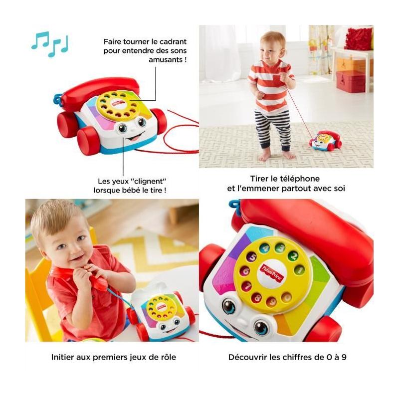 Fisher-Price - Le Téléphone Animé - Jouet d'éveil interactif