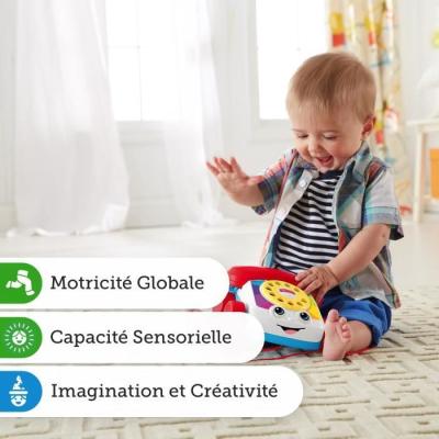 Fisher-Price - Le Téléphone Animé - Jouet d'éveil interactif