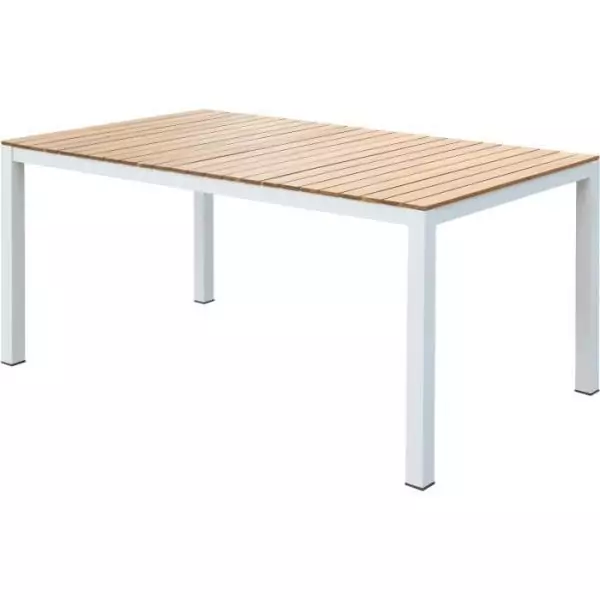 Table de jardin rectangulaire en bois d'Acacia - 6 personnes - l160 x P90 x H75 cm - NAREL