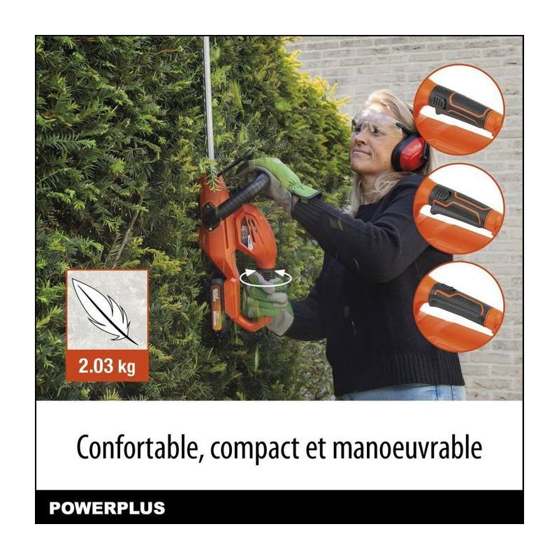Taille-Haie Batterie Dual Power - DUAL POWER - POWDPG75320 - Lame de 580 mm