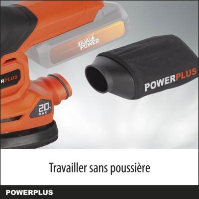 Ponceuse multifonctions 20V sans fil - DUAL POWER POWDP50200 - Orange