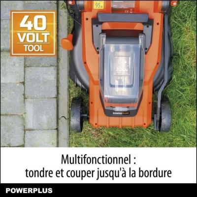 Tondeuse à Gazon sur Batterie 40V Dual Power POWDPGLWS2 - 420mm Ø, Sac 50L