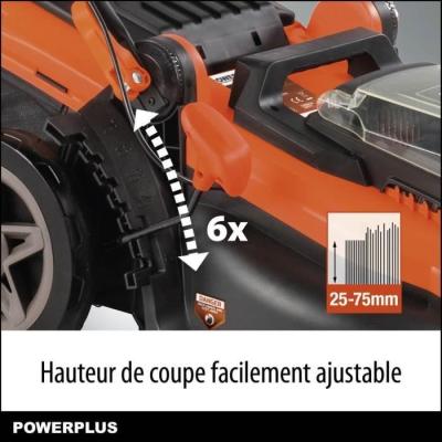 Tondeuse à Gazon sur Batterie 40V Dual Power POWDPGLWS2 - 420mm Ø, Sac 50L