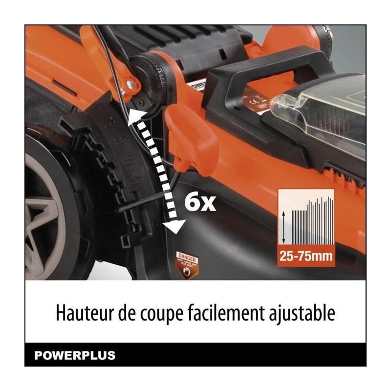 Tondeuse à Gazon sur Batterie 40V Dual Power POWDPGLWS2 - 420mm Ø, Sac 50L