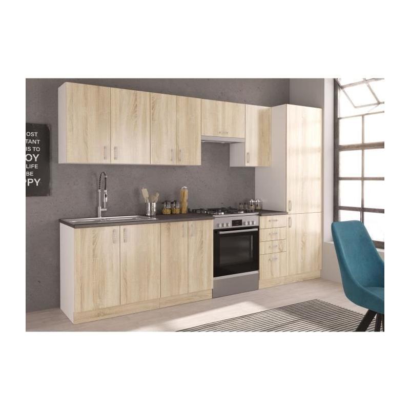 Hotte de cuisine SARA Meuble - Chêne Sonoma - L60 x P31 x H71,5 cm