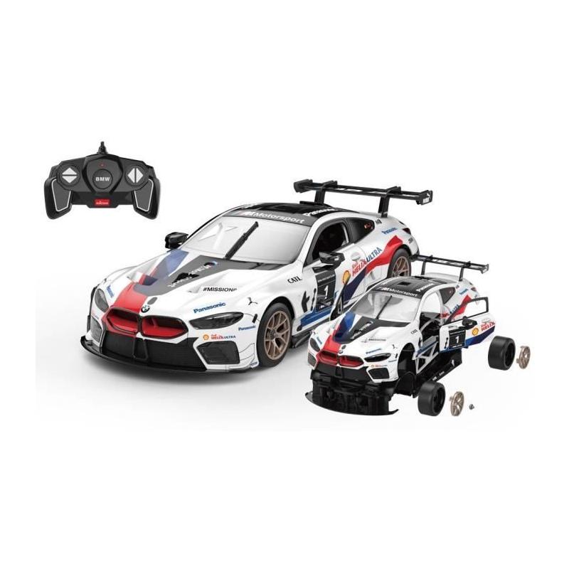 Voiture Télécommandée BMW M8 GTE Blanc - 1/18 - Assemblage Facile