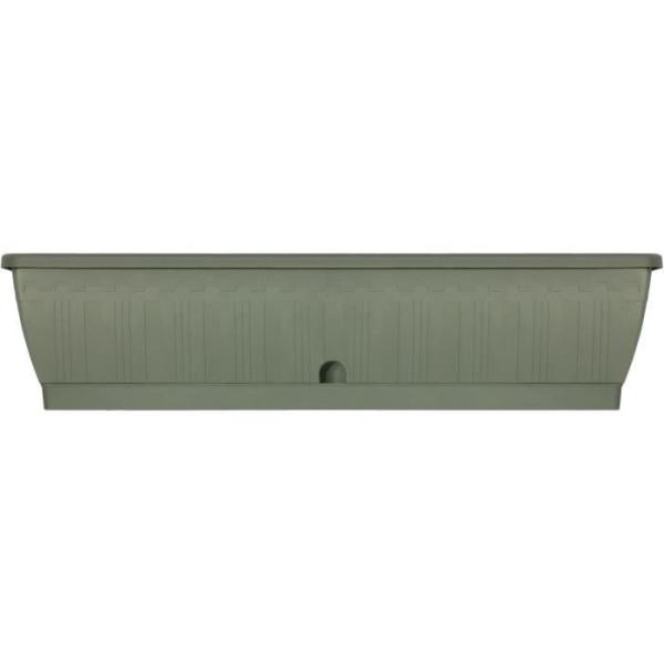 Jardiniere - GARDEN ID Terraflor - Vert de gris 80 cm - Solidité - Réserve d'eau - Recyclé & 100% recyclable - Volume pour pl