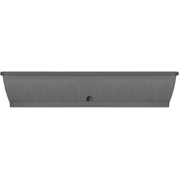 Jardiniere - GARDEN ID Terraflor - Anthracite 100 cm - Solidité - Réserve d'eau - Recyclé & 100% recyclable - Volume pour pla