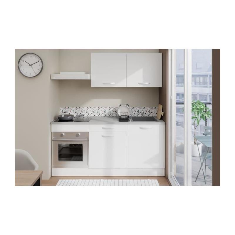 Cuisine complète OSLO 180cm Blanc Mat - Made in France