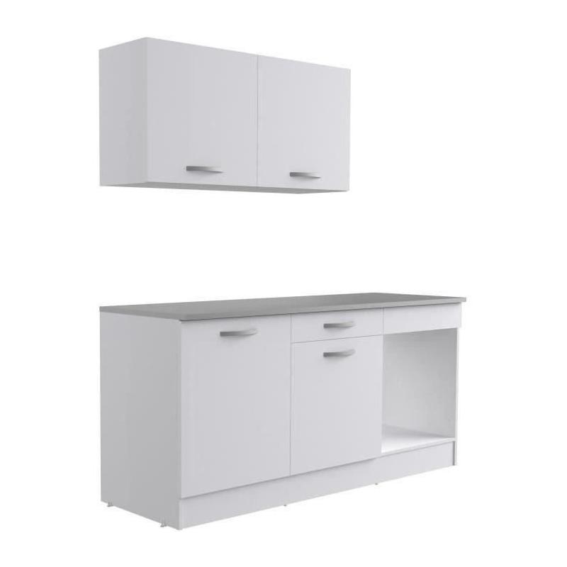 Cuisine complète OSLO 180cm Blanc Mat - Made in France