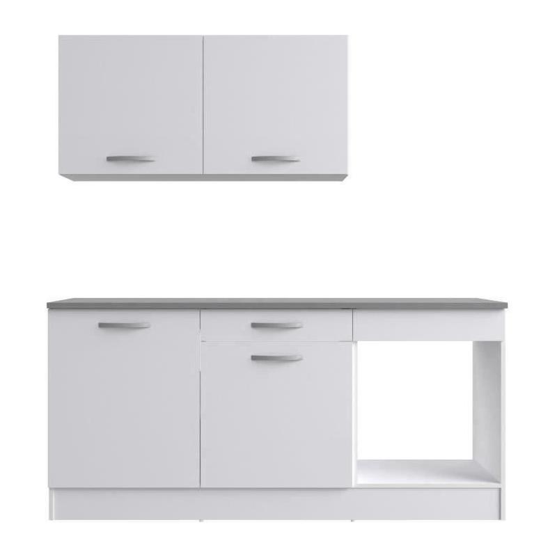 Cuisine complète OSLO 180cm Blanc Mat - Made in France