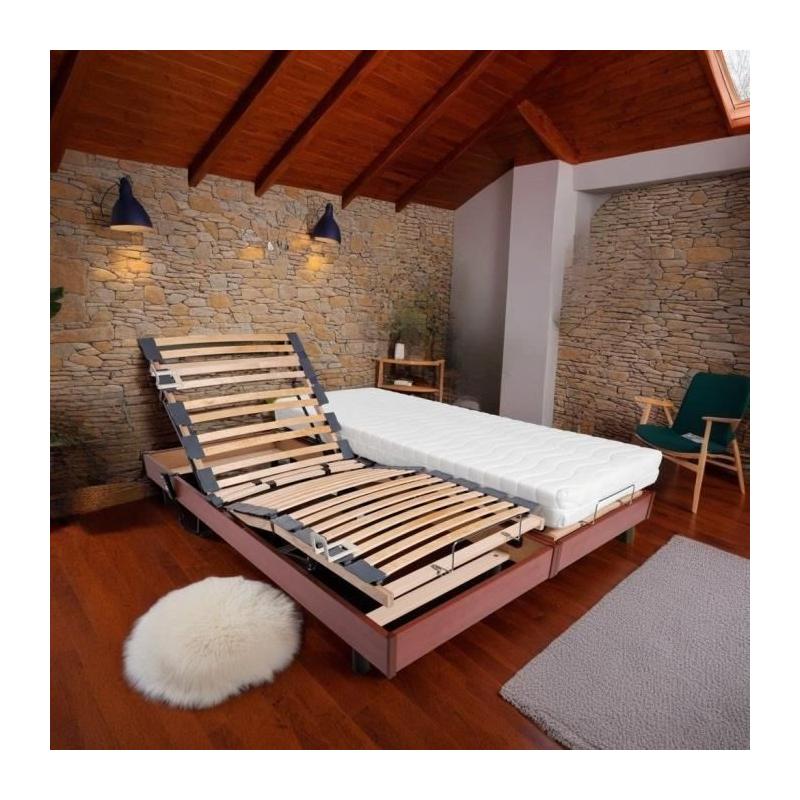 Ensemble relaxation : Matelas + sommiers électriques 2x90x200