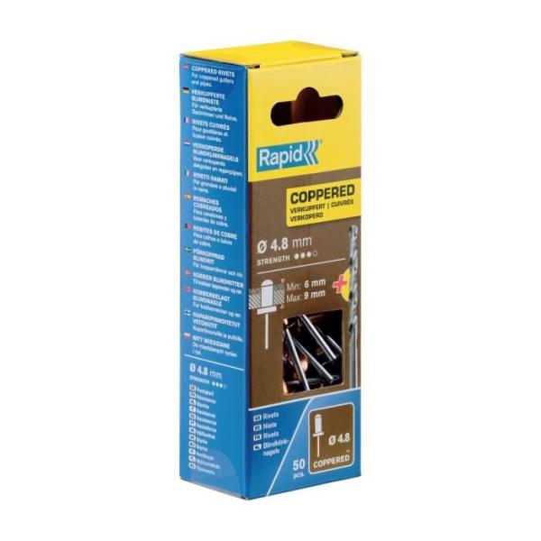 Rivets - Rapid - 5001467 - Aluminium - Cuivre - Ø 4,8x12 mm (50 pcs)