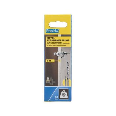 Blister 10 pcs. bouchons expansion métalliques ø13x52 vis m6x63
