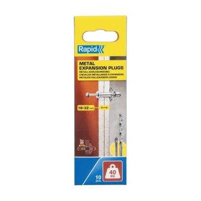 Bouchons d'expansion métalliques ø11x65 vis m5x74 - Blister de 10 pcs