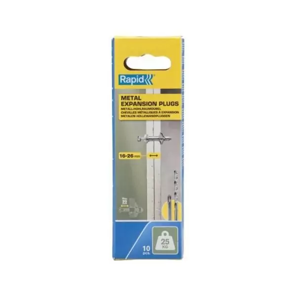 Blister de 10 pcs. bouchons d'expansion métalliques ø8x46 vis m4x55 5001547 rapid