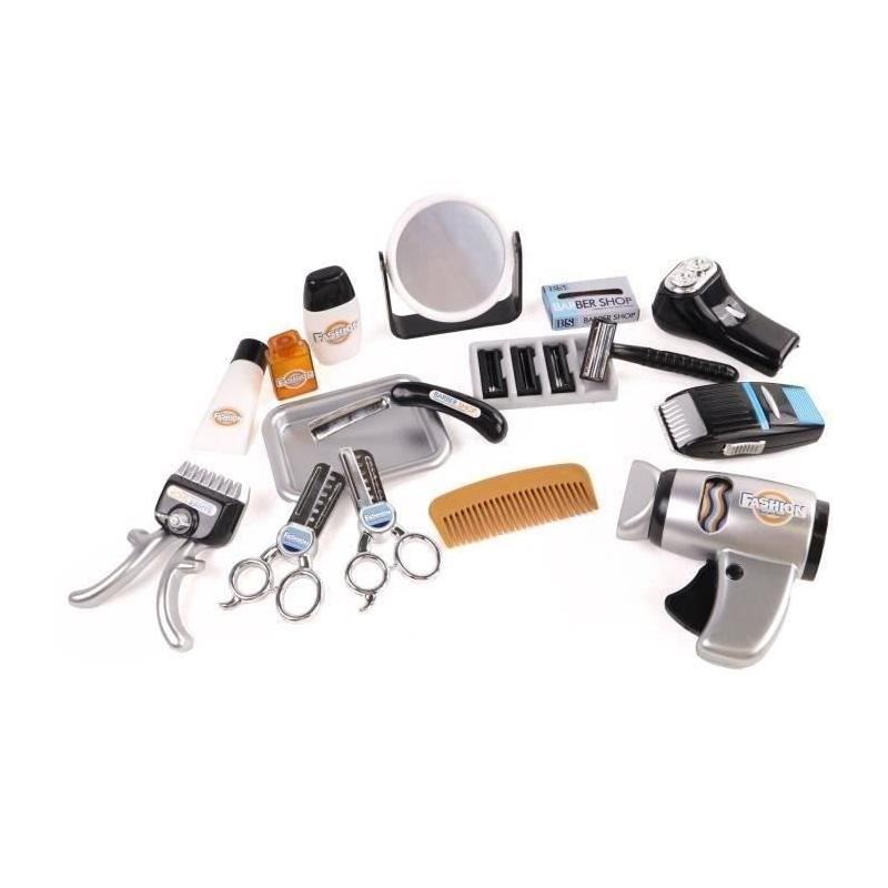 Set coiffeur pour enfants - CLEMENT CLEMENTINE - Tondeuse, sèche-cheveux, rasoirs