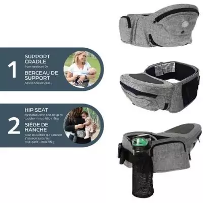 Porte-bébé Siege de hanche DREAMBABY Up & Go - Gris Porte-bébé Siege de hanche DREAMBABY Up & Go - Gris