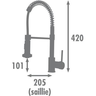 Mitigeur de cuisine EDOUARD ROUSSEAU OPUS Chromé - Design élégant et pratique