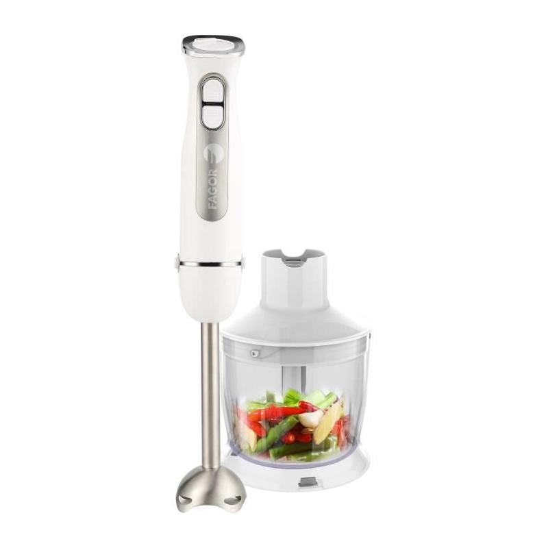 Mixeur plongeant FAGOR FG349 1000 W - 12 vitesses + pulse - Blanc