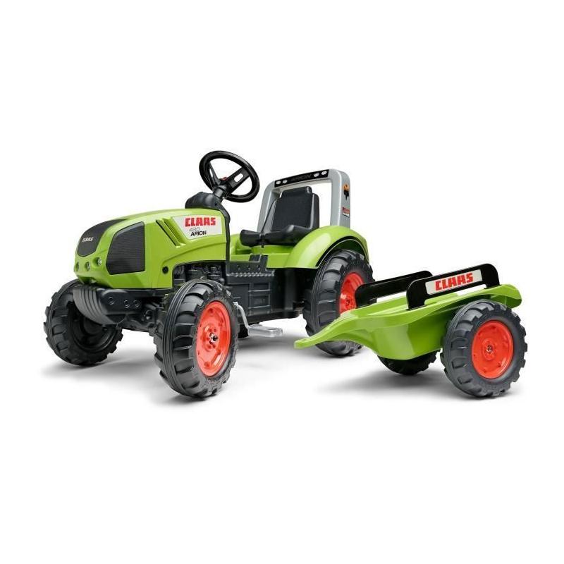 Tracteur à pédales Claas avec remorque - Fabriqué en France - 60% plastique recyclé