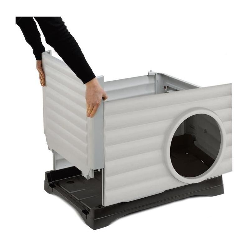 Abri pour petits animaux FERPLAST PETVILLA 50 - Blanc/Gris