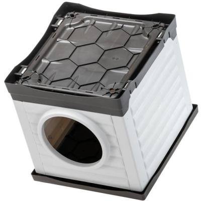 Abri pour petits animaux FERPLAST PETVILLA 50 - Blanc/Gris