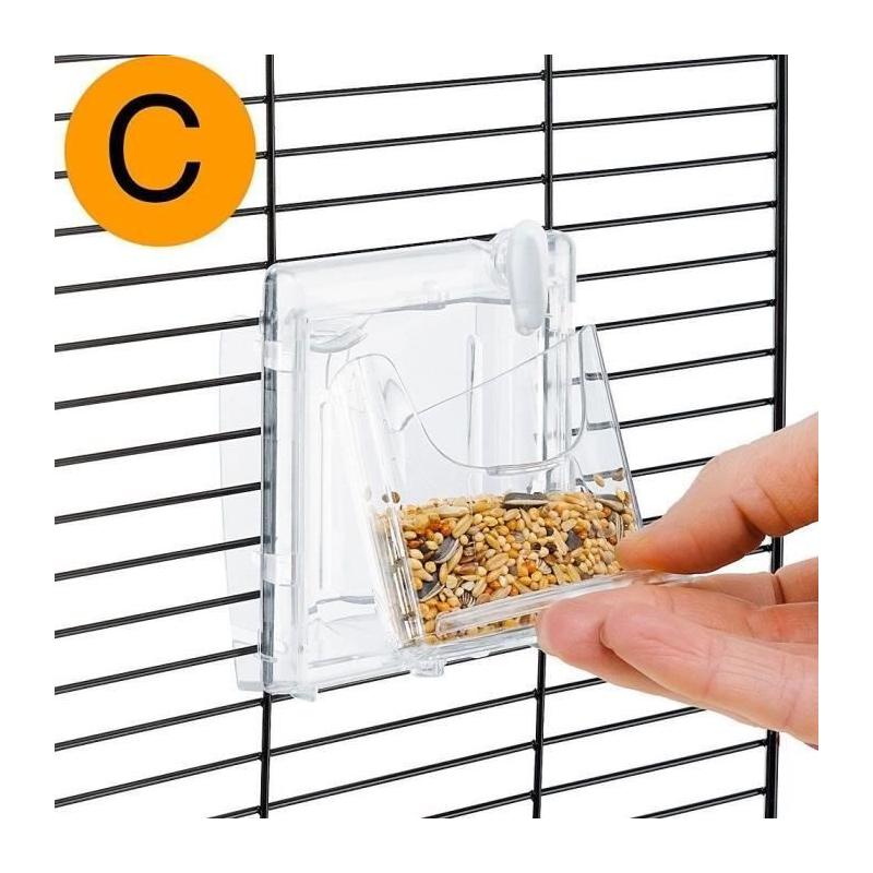 Cage canaris FERPLAST PIANO 4 - Noir - Dimensions compactes