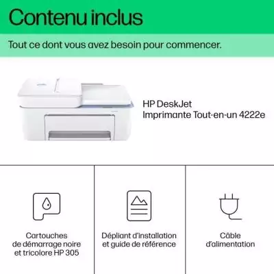 Imprimante HP Deskjet 4222e Tout-en-un - Couleur, Copie, Scan - HP+