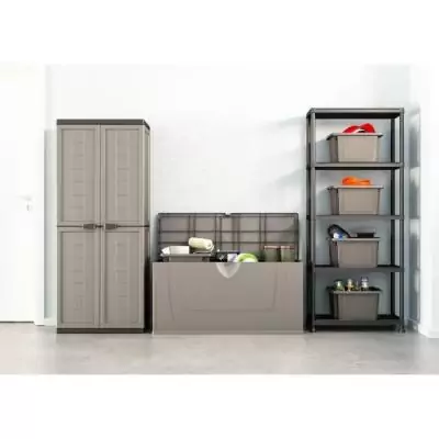 Étagère de rangement KETER - 5 tablettes - Noir, idéale pour votre atelier Étagère de rangement KETER - 5 tablettes - Noir, idéale pour votre atelier