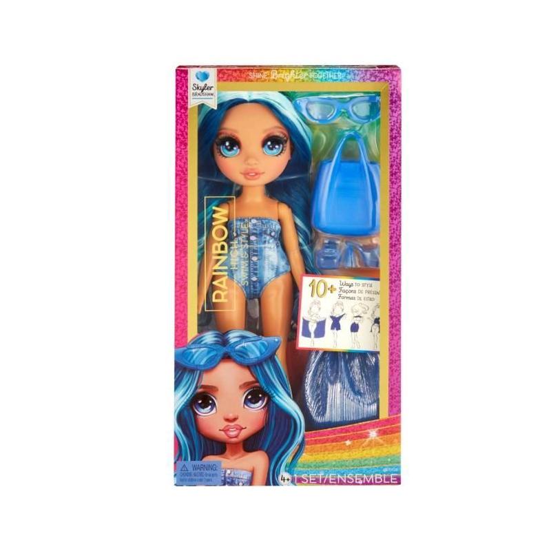 Poupée articulée Rainbow High Swim & Style Skyler (Bleue) - A partir de 4 ans