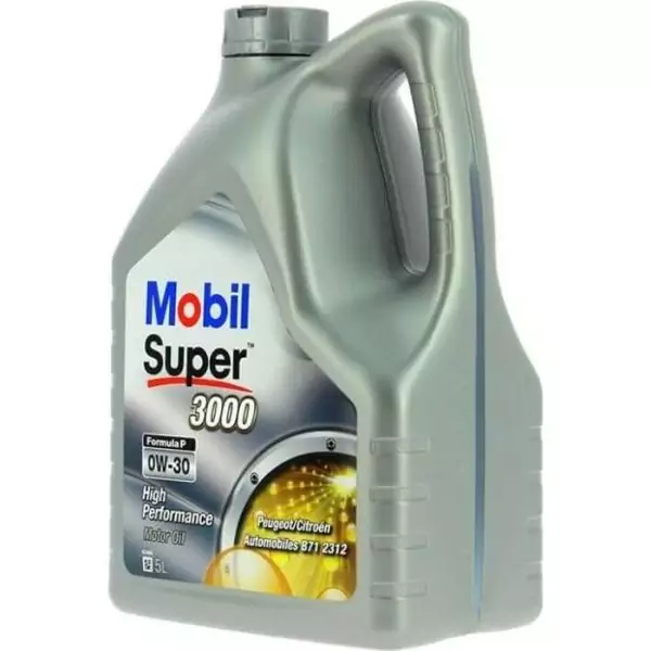 Huile moteur 0W-30 Synthétique - MOBIL - Super 3000 - Formula-V -bidon 5L - haute performance