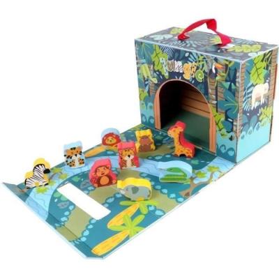 Jeu enfant Safari en bois - 10 pièces FSC - À partir de 18 mois