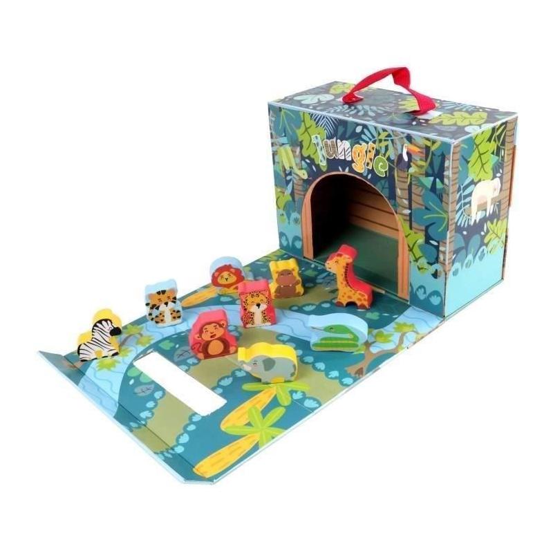 Jeu enfant Safari en bois - 10 pièces FSC - À partir de 18 mois